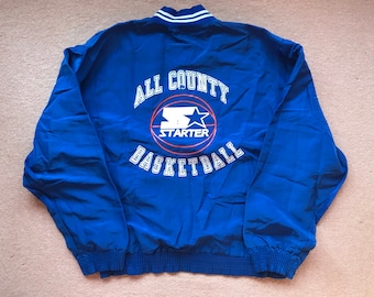 Starter (All County Basketball) Quarter Zip Pullover – Made in USA – Vintage 1980s – Size X-Large