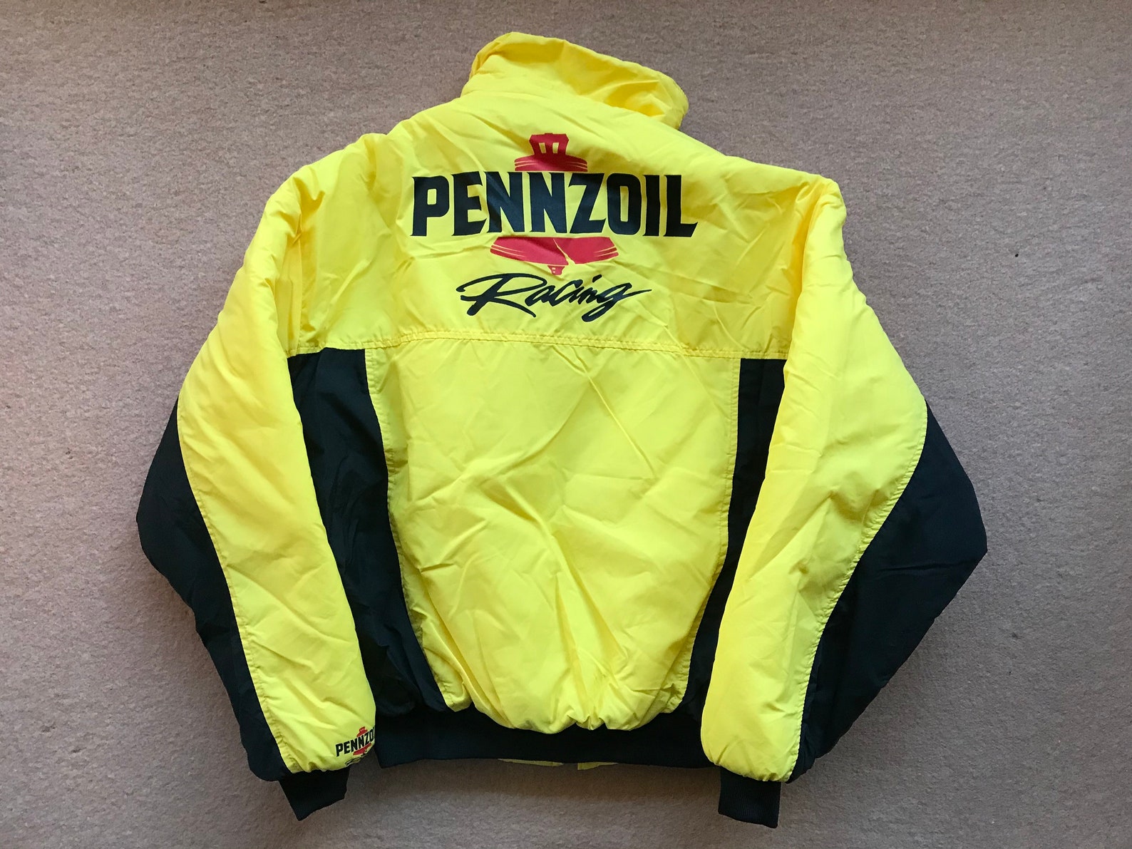 Pennzoil Racing NASCAR Quilted Bomber Jacket NOS w/tags | Etsy