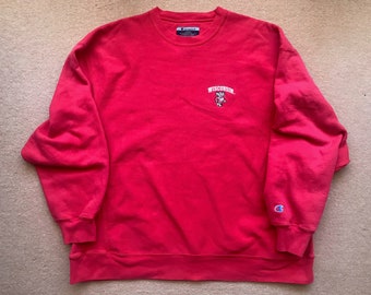 University of Wisconsin (Badgers) Sweatshirt – Reverse Weave by Champion – Vintage 2010s (early) – Size XX-Large