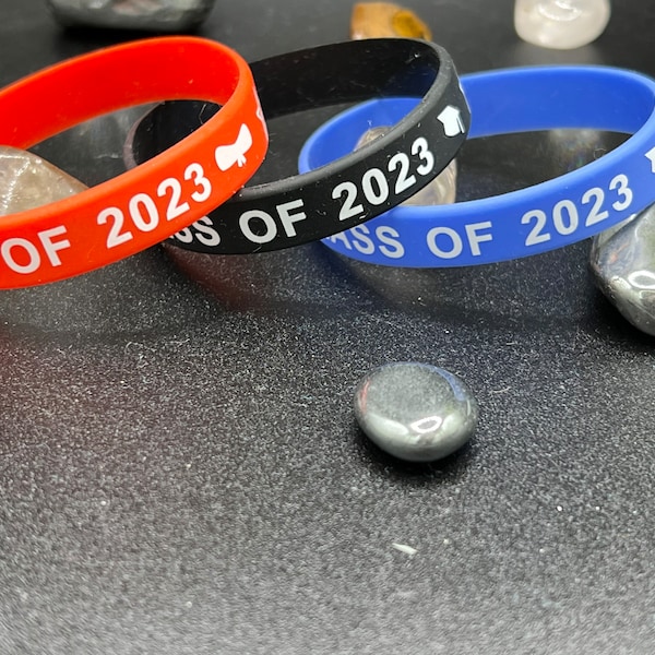 Graduation Gift, Class of 2023 Silicone Wristbands, Senior Party Favors, Graduation Gifts, Class of 2023