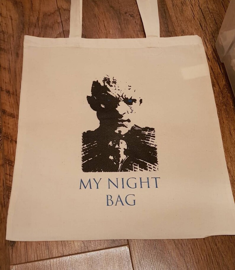 reusable bag My Night Bag canvas tote bag shopping bag Game of thrones bag tote bag canvas bag