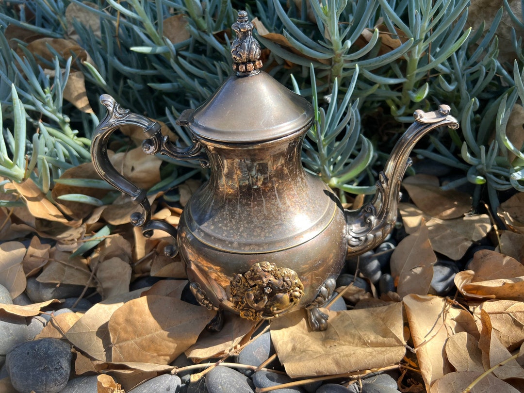 Antique Pewter Teapot Etsy