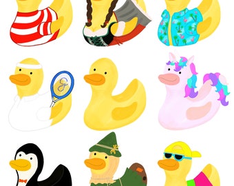 Rubber Duck Dress Up Print