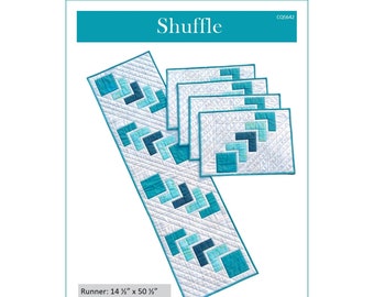 Shuffle Quilted Placemats and Runner Pattern / Instant download