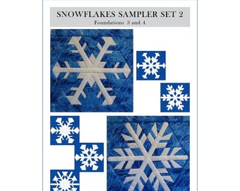 Snowflake Sampler Set 2/ Quilt block patterns/ Foundation Paper piecing