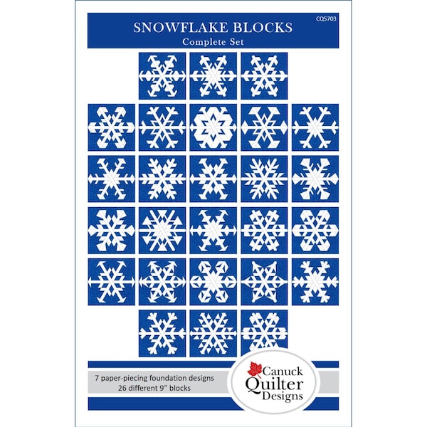 Snowflake Blocks Complete Set quilt pattern PDF download