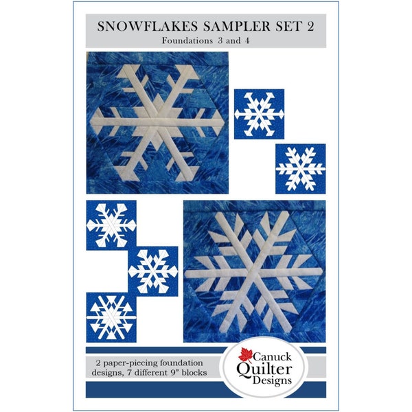 Snowflake Sampler Set 2/ Quilt block patterns/ Foundation Paper piecing