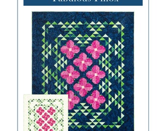Wzór na kołdrę „Fabulous Phlox” z papierami HST Triangle Papers (do pobrania w formacie PDF)
