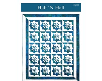 Halb-und-Halb-Quiltmuster als PDF-Download