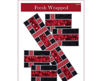 Fresh Wrapped Quilted Placemats and Runner Pattern / PDF download