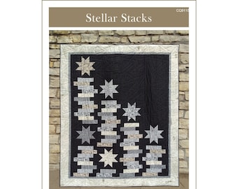 Stellar Stacks Throw Quilt Pattern - PDF download