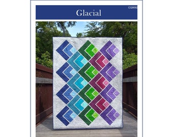 Glacial Throw Quilt Pattern / PDF download