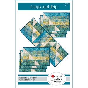 Chips and Dip Placemats and Runner pattern PDF download image 1