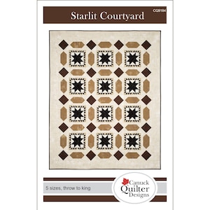 Starlit Courtyard Quilt Pattern - PDF download