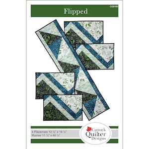 Flipped Quilted Placemats and Runner Pattern PDF download image 1