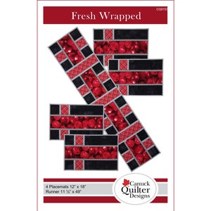 Fresh Wrapped Quilted Placemats and Runner Pattern / PDF download image 1