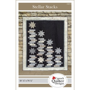 Stellar Stacks Throw Quilt Pattern PDF download image 1