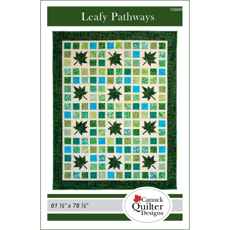 Leafy Pathways quilt pattern PDF download image 1