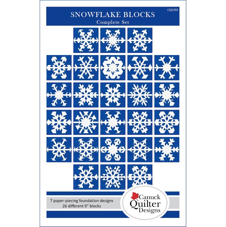 Snowflake Blocks Complete Set quilt pattern PDF download image 1