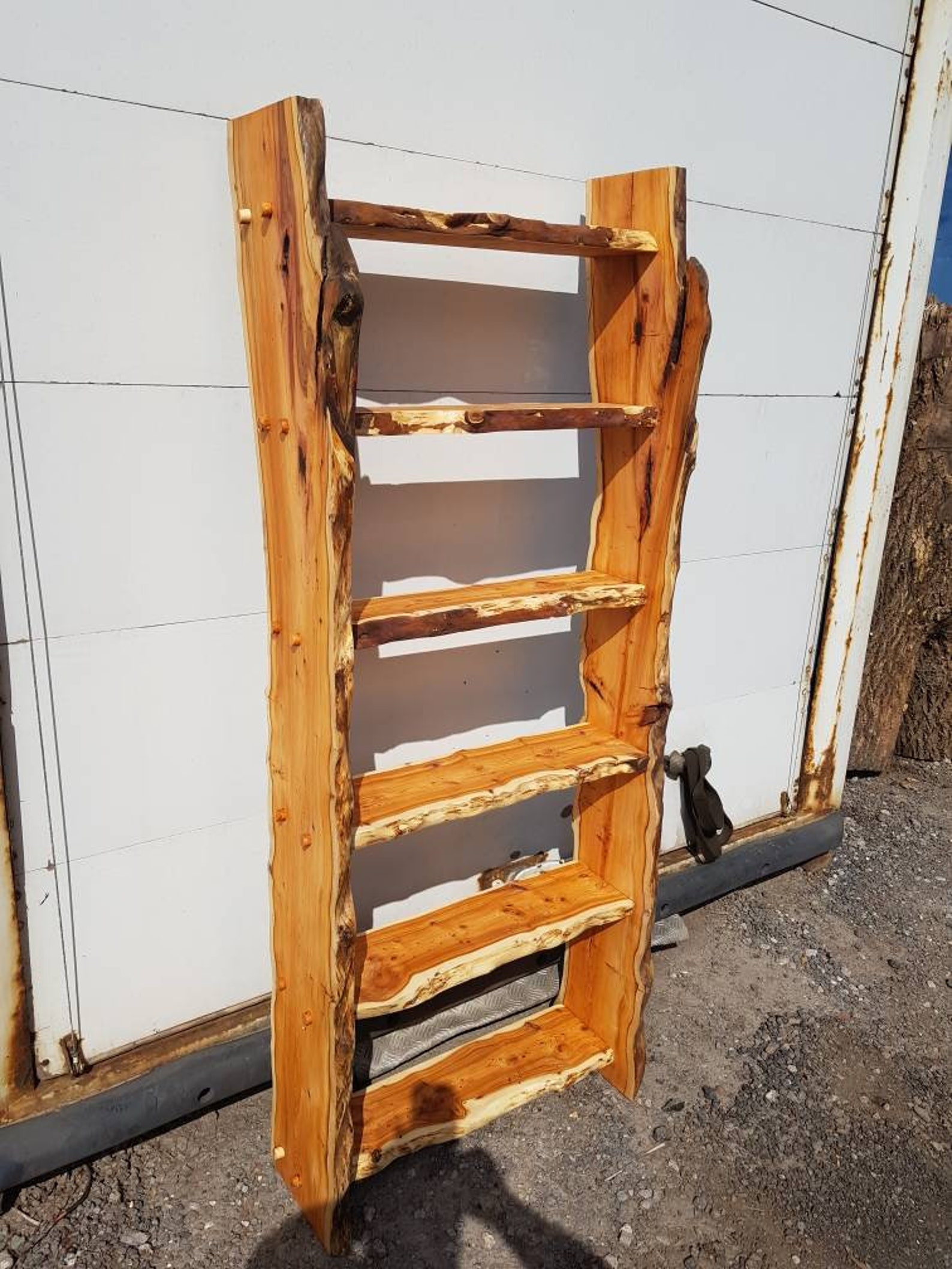 Rustic live edge Hardwood shelving Etsy