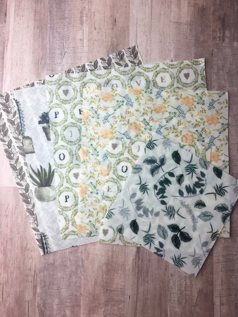 Set of 6 Assorted Beeswax Wraps
