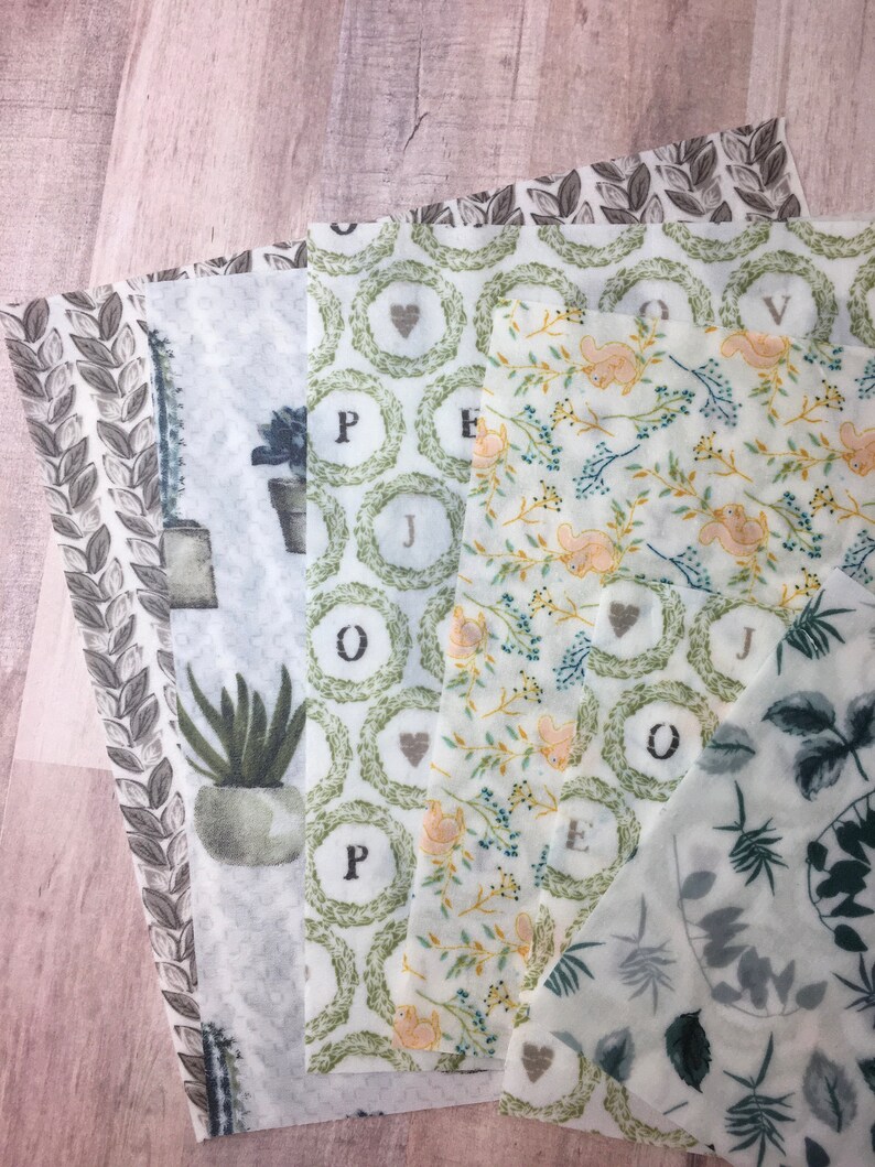Set of 6 Assorted Beeswax Wraps