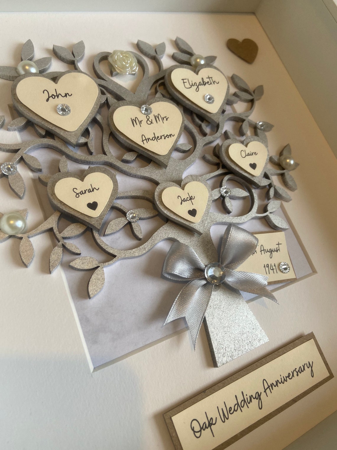 Personalised Oak 80th / 80 Years Married Wedding