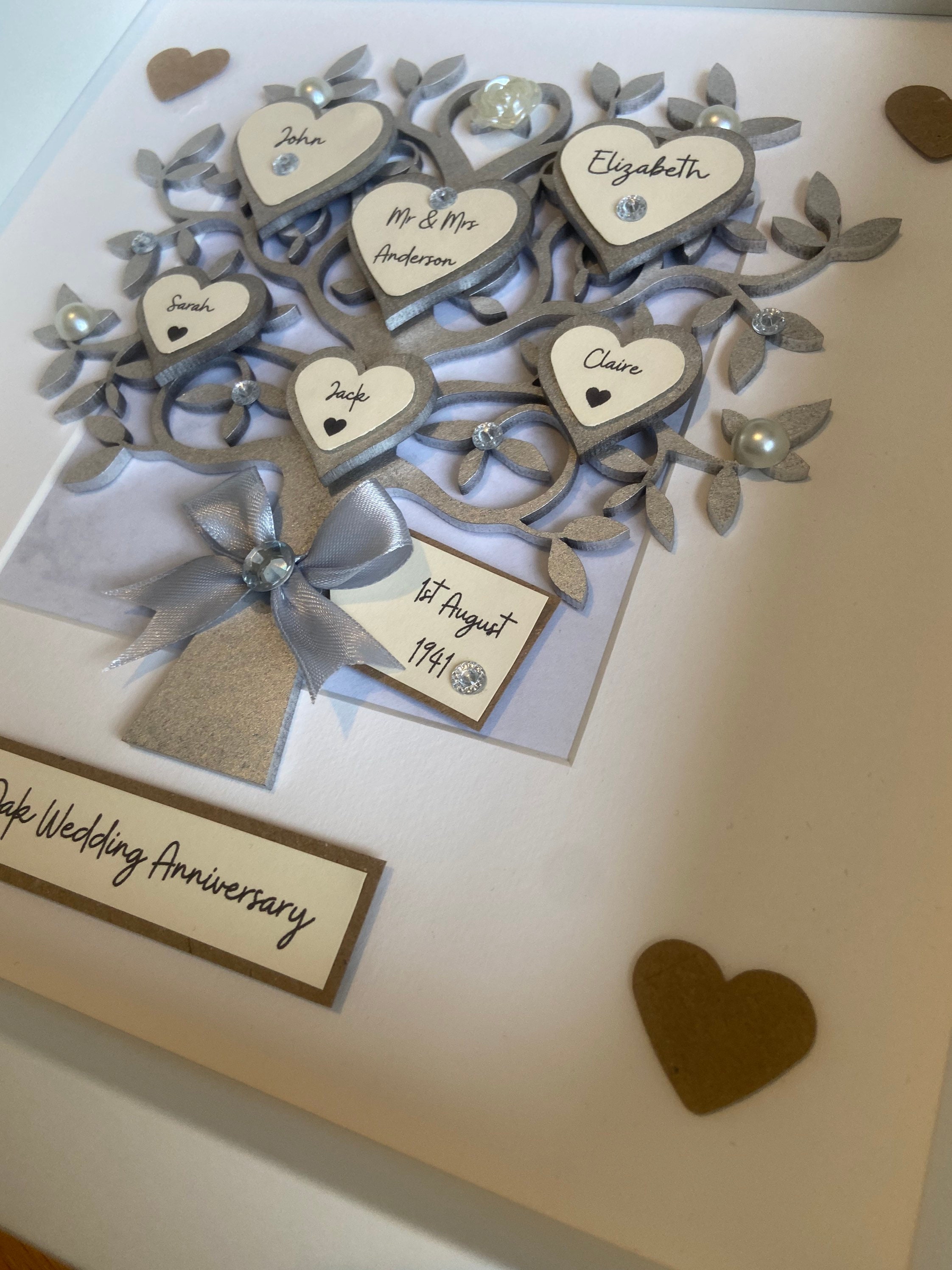 Personalised Oak 80th / 80 Years Married Wedding