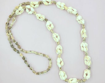 Long Vintage Sea Shell Necklace