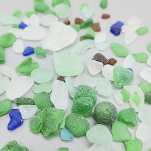 Genuine Sea Glass 123 Pieces Authentic Ocean Tumbled
