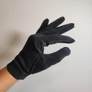 Crescendoe Vintage Wrist Gloves Black Size 6 1/2