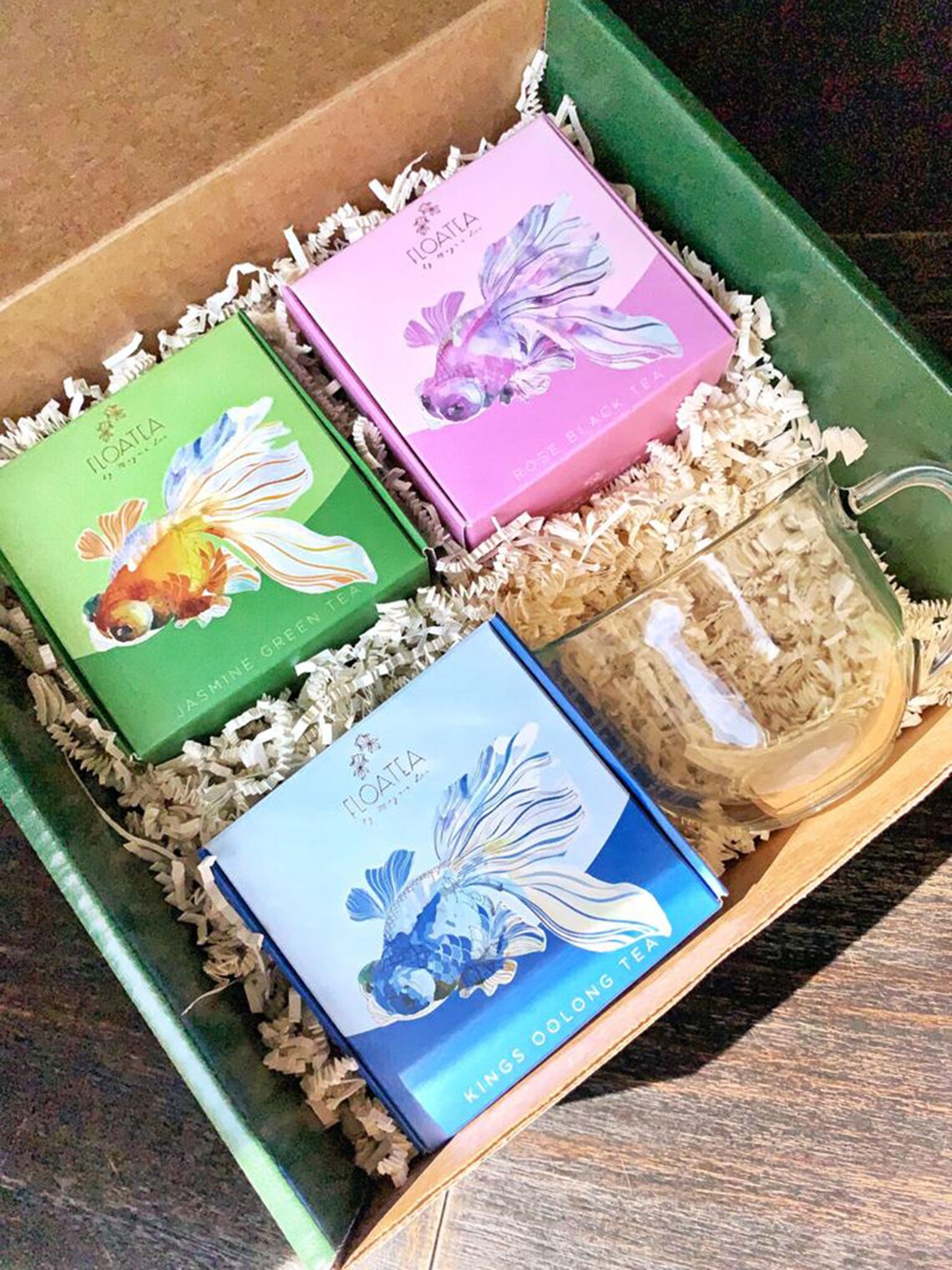 3 Unique Flavors Set With Fish Tea Bags and 1 FREE CUP Etsy