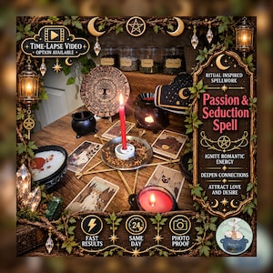 Passion & Seduction Spellwork Ritual - Same Day Casting for Attraction, Obsession, Sensuality, Connection, Love, Chemistry