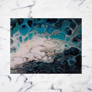 Original acrylic painting on canvas, Abstract painting, Contemporary Art, Fluid Art, 30x25cm