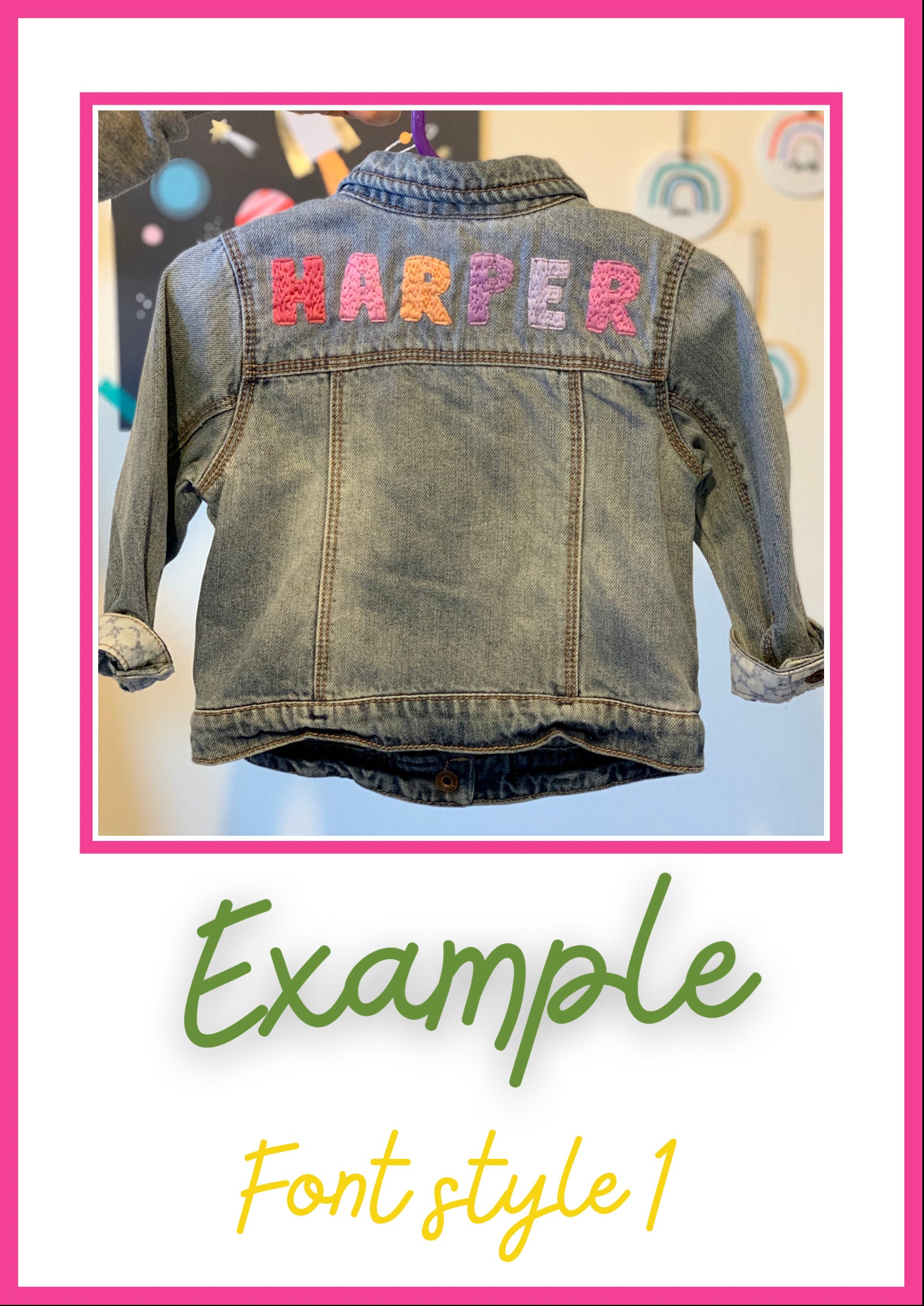 Personalised Baby Toddler Denim Jacket Etsy Ireland