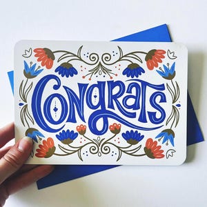 Carte de félicitations ornementale florale de Zazzle.be Liste d'envies Vous avez des idées ? Carte d'étape de 5 x 7 pouces pour mariage, remise de diplôme, occasion festive | Blanc à l'intérieur
