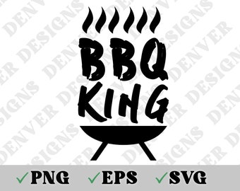 BBQ King Vatertag Geschenk für Papa, Lustiges Papa BBQ Design für Aufkleber, Aufkleber, Shirt, Koozie