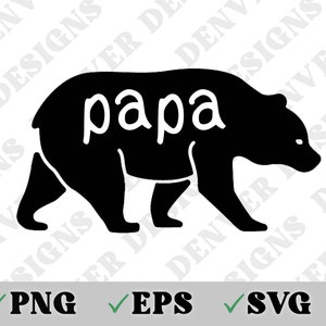 Papa Bear SVG, EPS, PNG, Papa Bear Decal, Papa Bear Car Decal, Papa Bear Sticker