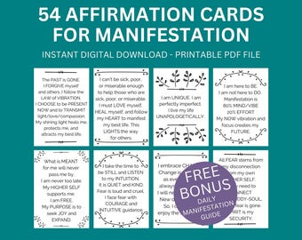 Affirmationskarten für Manifestation mit Führer, spirituelles Erwachen, Traumleben, Selbstfürsorge, Inspirierende Minimalistische, Achtsame Positivität