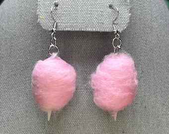 Cotton Candy Earrings: Handmade Food Jewelry