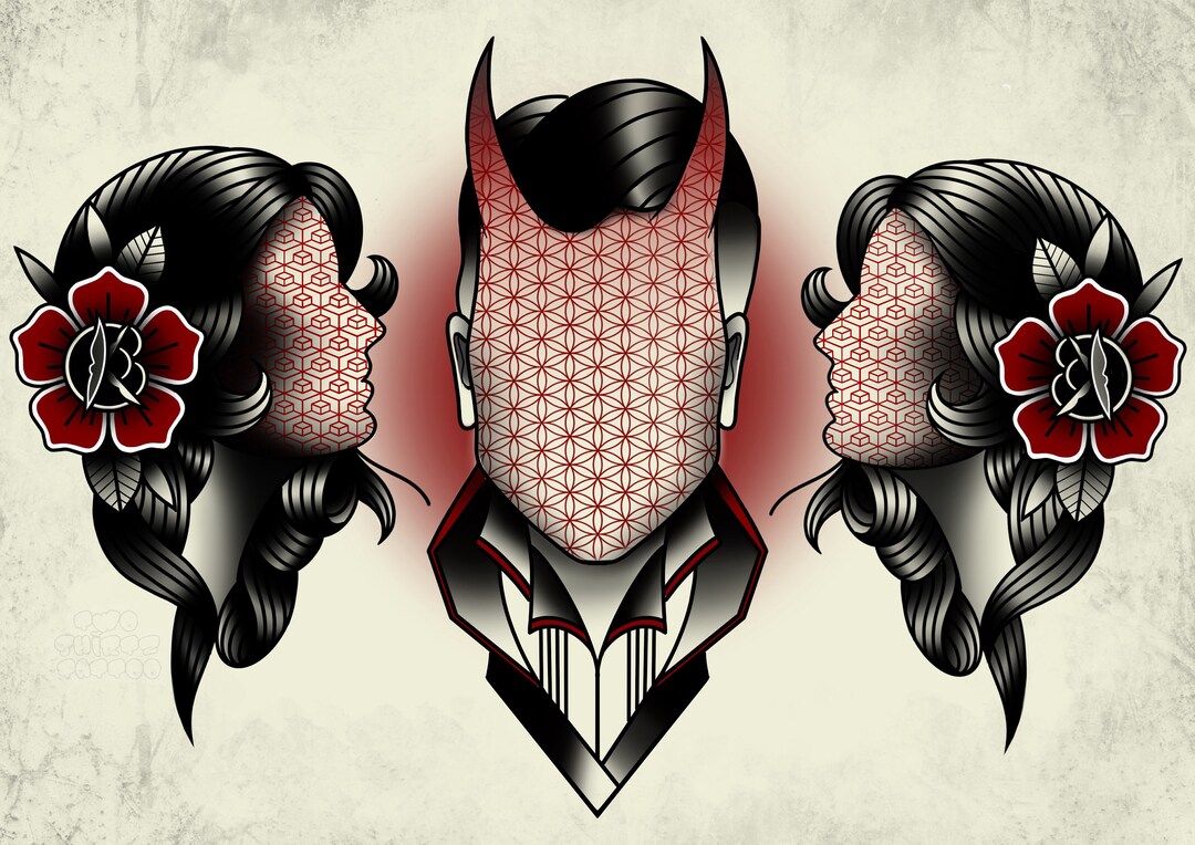 Traditional Tattoo Art Flash Print - Etsy
