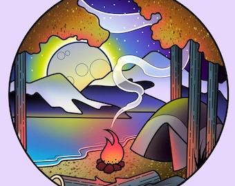 Impresión de arte de tatuaje tradicional