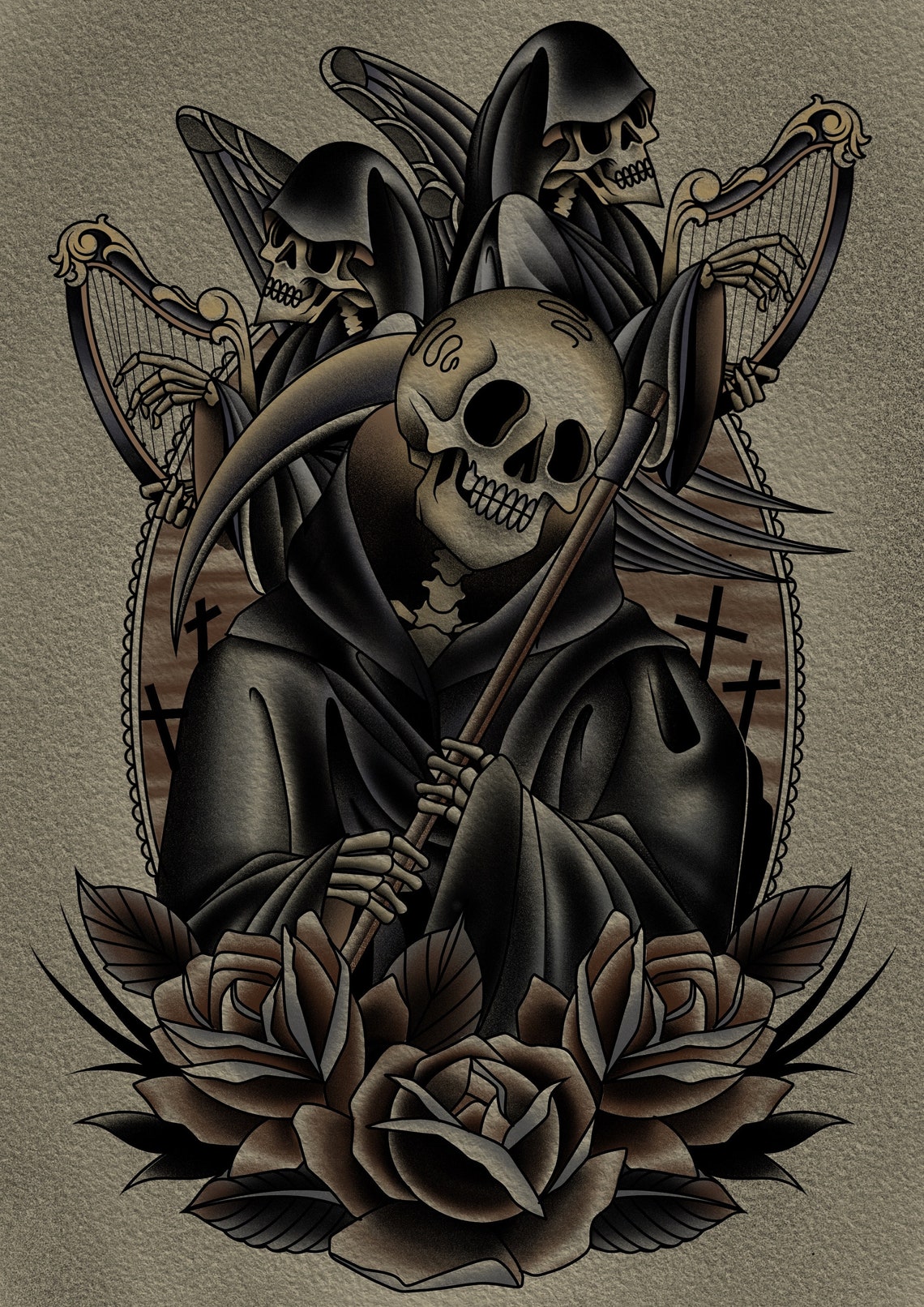 Traditional Tattoo Art Print - Etsy
