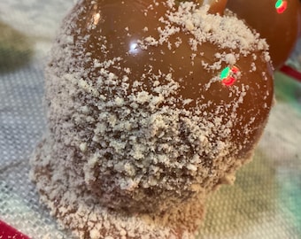 NEW FALL FLAVOR! Peach Cobbler Caramel Apple, old fashioned caramel apples