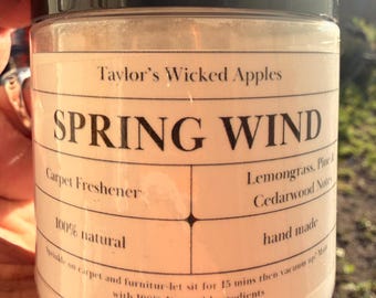 Polvo para alfombras Viento de Primavera, Refrescante para Alfombras, Desodorizante para Alfombras de Primavera con Alta Perfumería, Limpieza Natural, Eliminador de Olores