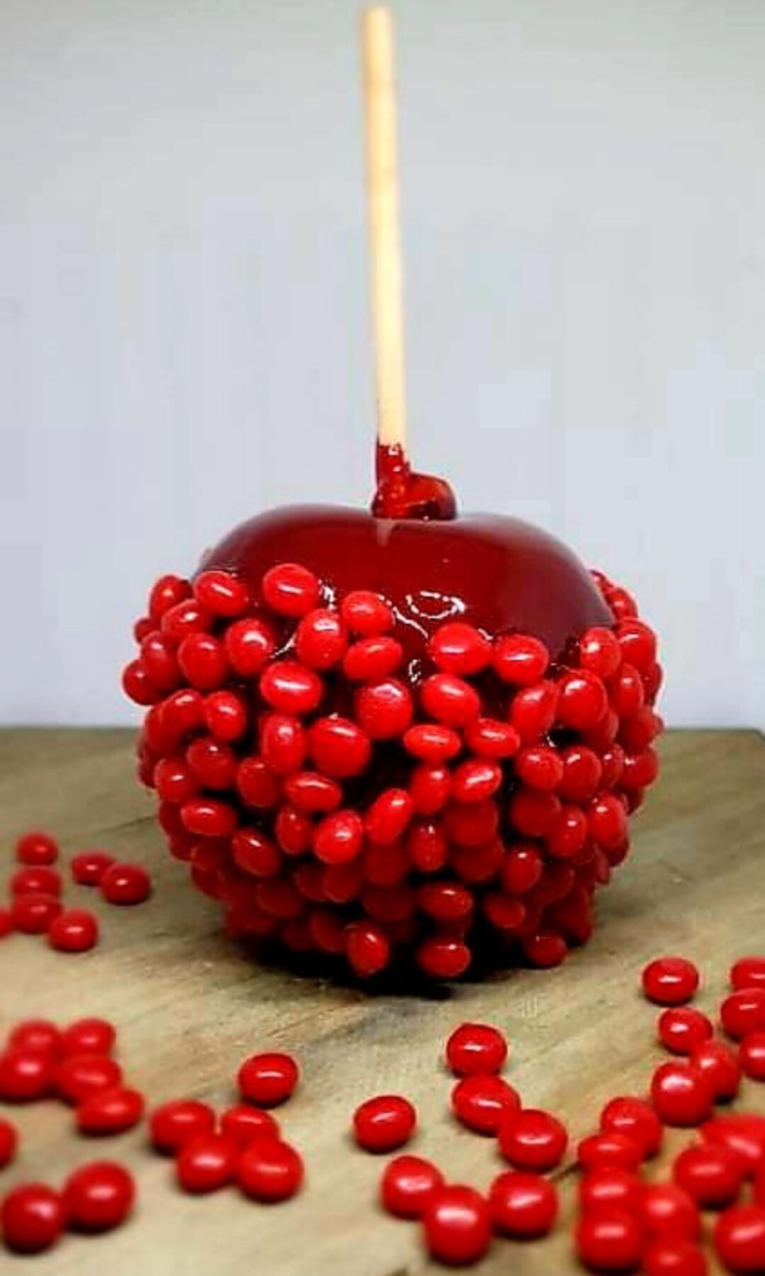 Red Hots Double Cinnamon Candy Apple Gourmet Candy Apple Old Etsy