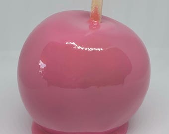 Sweet Watermelon Candy Apples, Old Fashioned Fair style hard candy apples