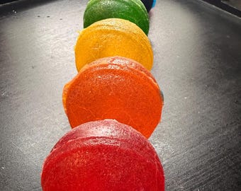 7 Chakra Crystal Sphere | Gourmet Crystal Candy Skewer | Rainbow Gemstone Candy | Kohakutou Gift