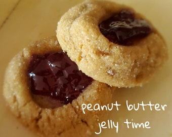 Peanut Butter Jelly Thumbprint Cookies