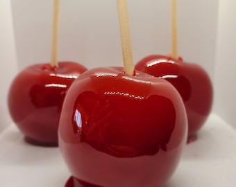 Shiney Old Fashioned Candy Apples-Carnival and Fair style candy apples, Taffy apples, Candy Apple, Hard Candy Apples